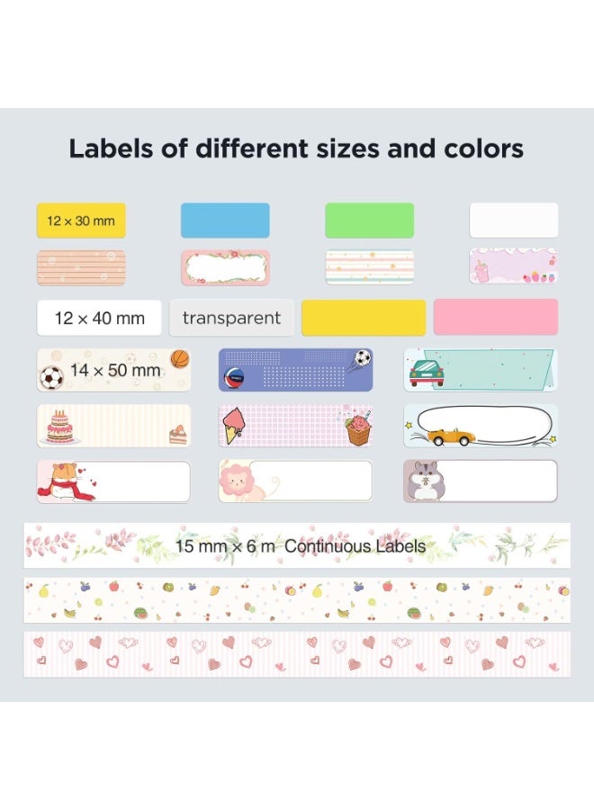 SUPVAN Thermal Label Tape, E10/E16 Labels Paper, Continuous Label Tape 0.59in x 19.68in, Waterproof Labels Suitable for Home, Office, School (Transparent) - Image 5